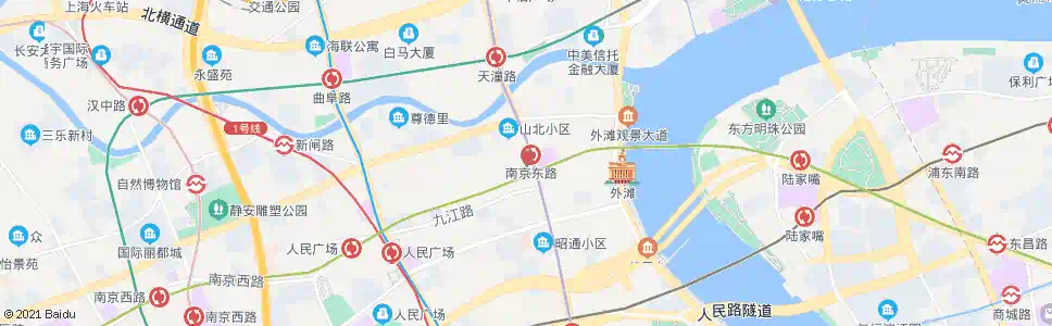 上海南京东路站_公交站地图_上海公交_妙搜公交查询2025
