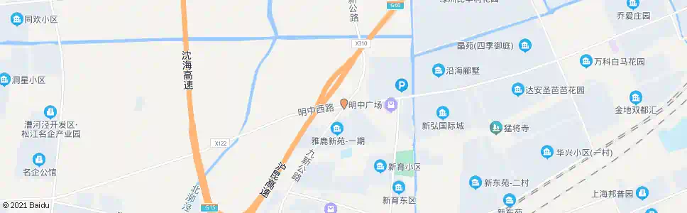 上海九新公路明中路_公交站地图_上海公交_妙搜公交查询2025