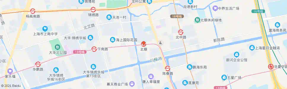 上海北蔡_公交站地图_上海公交_妙搜公交查询2025
