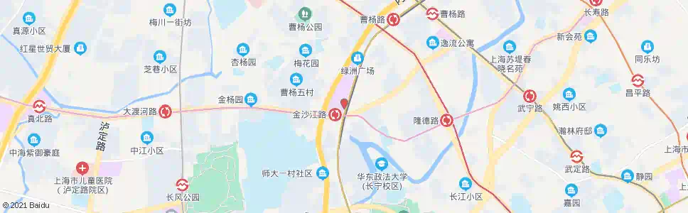 上海金沙江路站_公交站地图_上海公交_妙搜公交查询2025