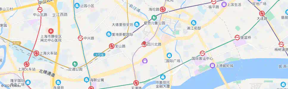 上海四川北路站_公交站地图_上海公交_妙搜公交查询2025