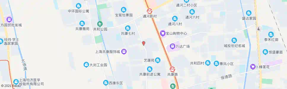 上海共和六村_公交站地图_上海公交_妙搜公交查询2025