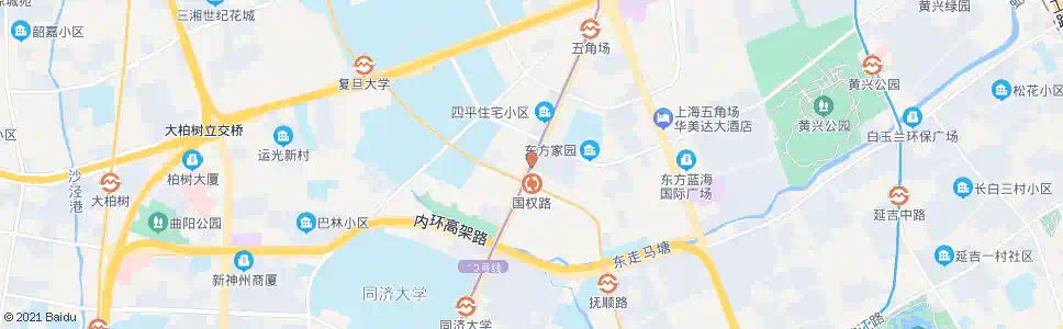 上海四平路国权路_公交站地图_上海公交_妙搜公交查询2025