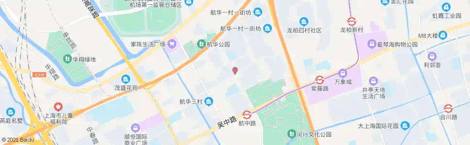 上海航中路航北路_公交站地图_上海公交_妙搜公交查询2025