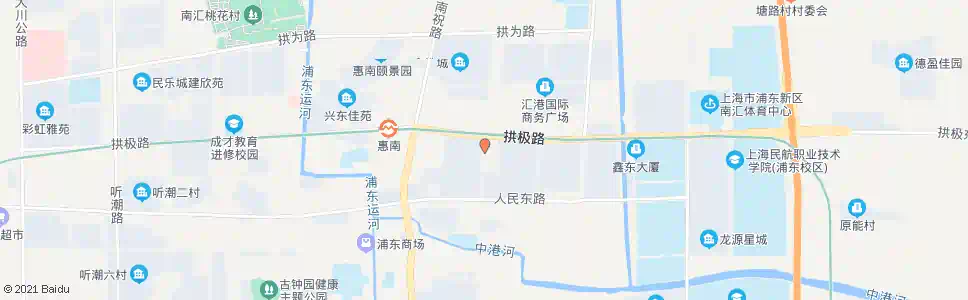 上海拱极路靖海路_公交站地图_上海公交_妙搜公交查询2025