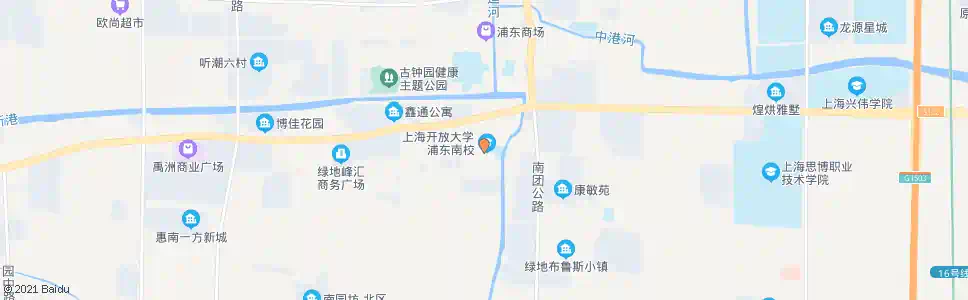 上海英雄路沪南公路(南汇电大)_公交站地图_上海公交_妙搜公交查询2025