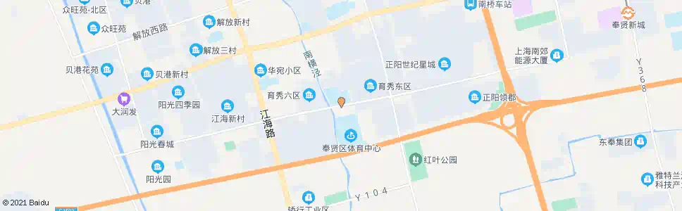 上海奉贤体育中心_公交站地图_上海公交_妙搜公交查询2025