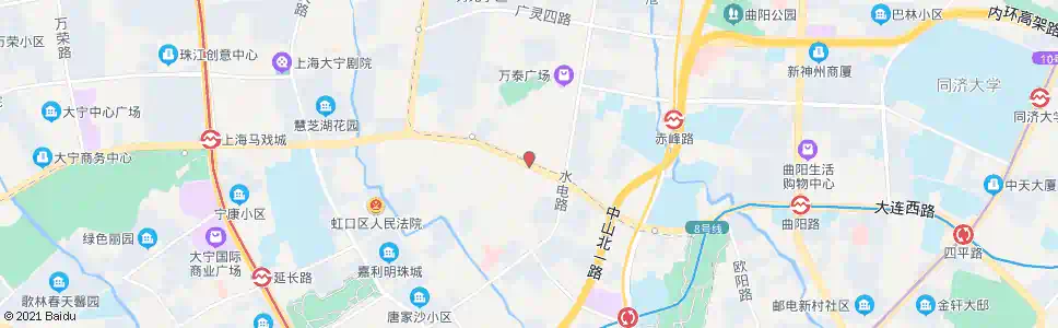 上海广中路水电路_公交站地图_上海公交_妙搜公交查询2025