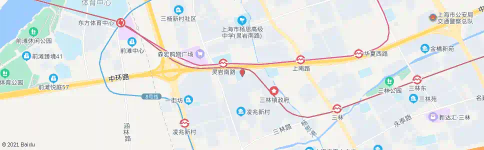 上海灵岩南路上浦路_公交站地图_上海公交_妙搜公交查询2025