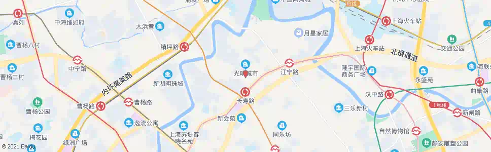 上海长寿路西康路_公交站地图_上海公交_妙搜公交查询2025