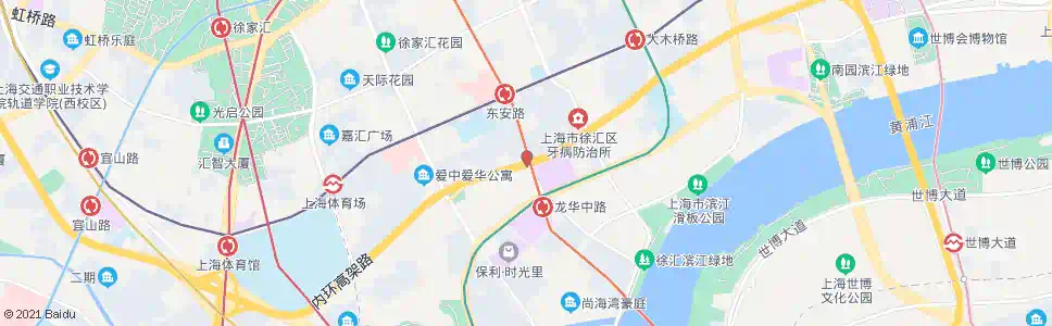 上海东安路中山南二路_公交站地图_上海公交_妙搜公交查询2025