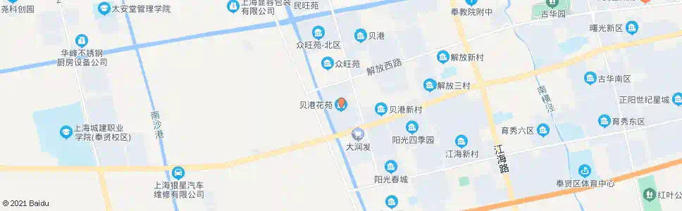 上海贝港花苑_公交站地图_上海公交_妙搜公交查询2025