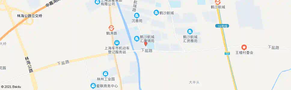 上海航瑞路下盐路_公交站地图_上海公交_妙搜公交查询2025