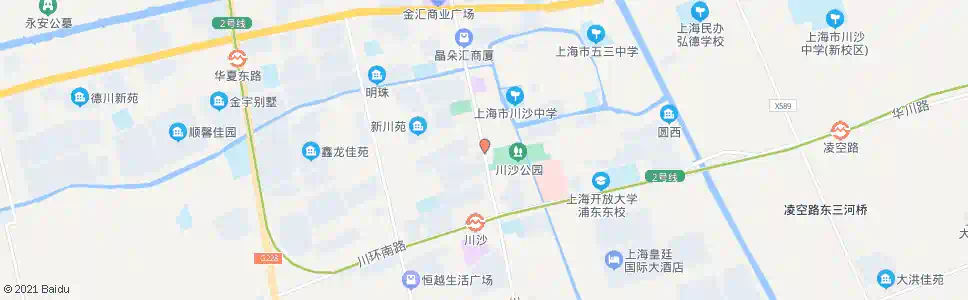 上海城南路川沙路(临时站)_公交站地图_上海公交_妙搜公交查询2025