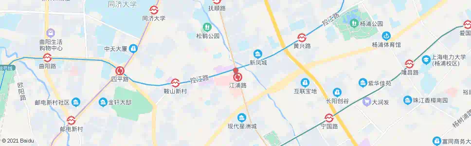 上海江浦路站_公交站地图_上海公交_妙搜公交查询2025