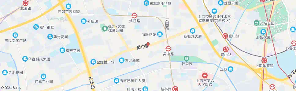 上海吴中路姚虹路(招呼站)_公交站地图_上海公交_妙搜公交查询2025