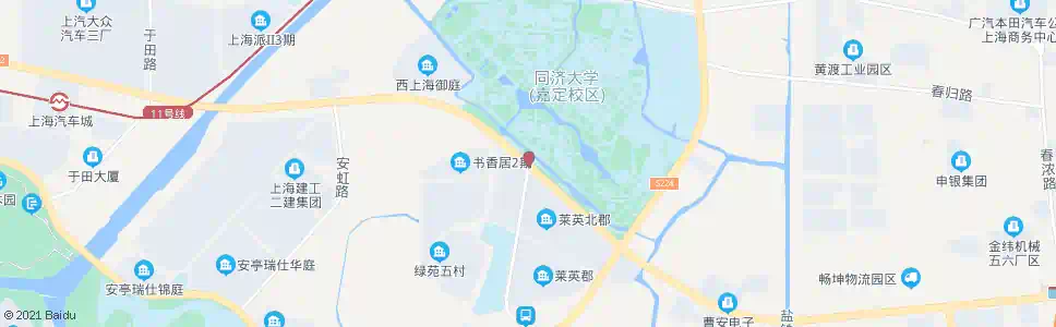 上海绿苑路曹安公路_公交站地图_上海公交_妙搜公交查询2025