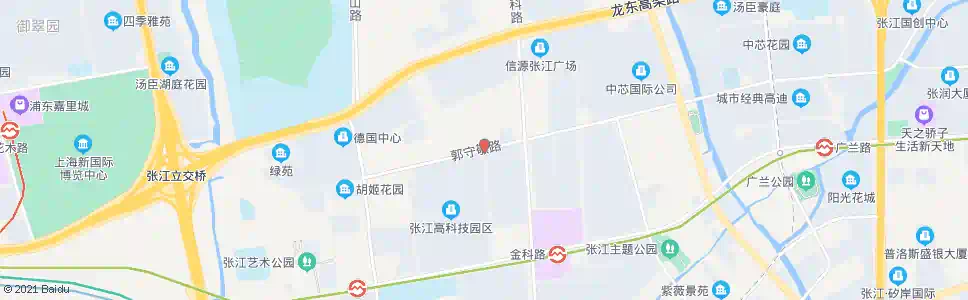 上海居里路郭守敬路_公交站地图_上海公交_妙搜公交查询2025