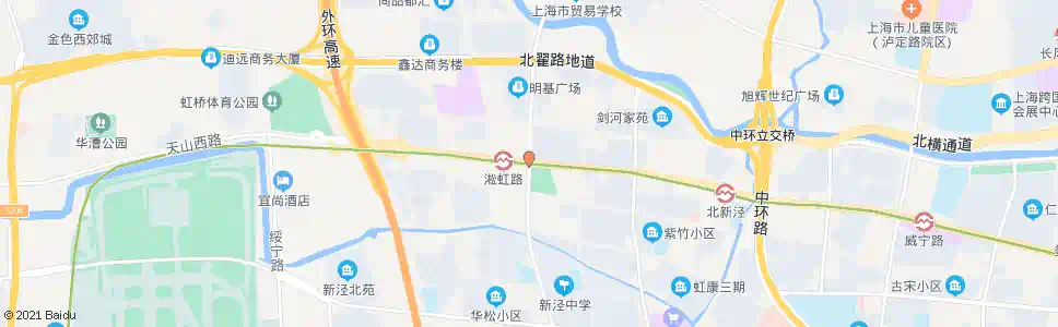 上海天山西路淞虹路_公交站地图_上海公交_妙搜公交查询2025