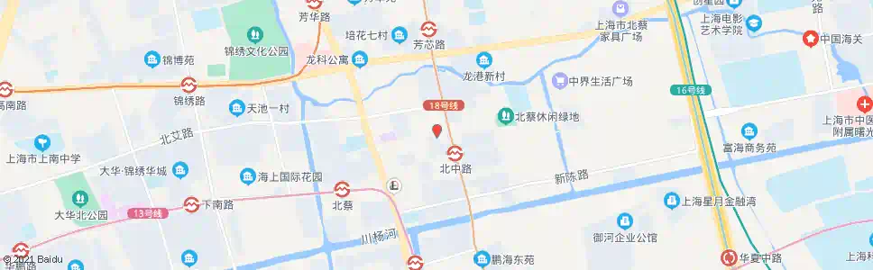 上海北中路莲溪路_公交站地图_上海公交_妙搜公交查询2025