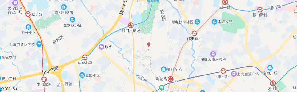 上海甜爱路四川北路_公交站地图_上海公交_妙搜公交查询2025