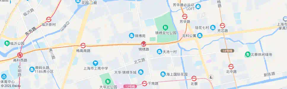 上海锦绣路站_公交站地图_上海公交_妙搜公交查询2025