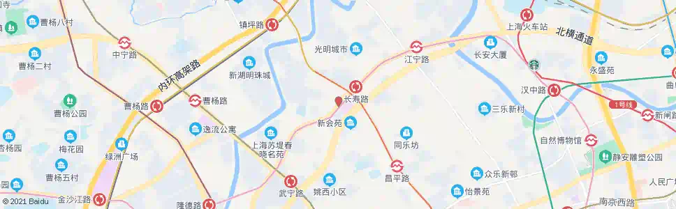 上海长寿路常德路_公交站地图_上海公交_妙搜公交查询2025
