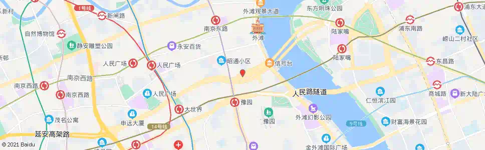 上海江西中路延安东路_公交站地图_上海公交_妙搜公交查询2025
