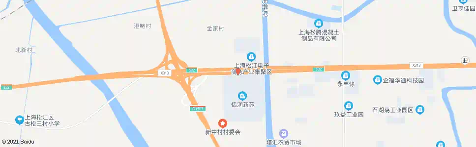 上海恬润新苑(中心村)_公交站地图_上海公交_妙搜公交查询2025