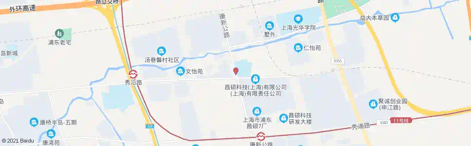 上海康新公路秀沿路_公交站地图_上海公交_妙搜公交查询2025