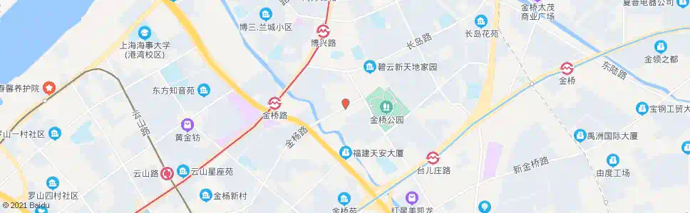 上海金杨路金业路_公交站地图_上海公交_妙搜公交查询2025
