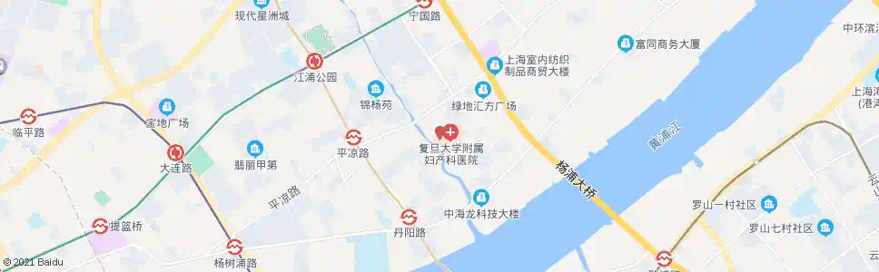 上海平凉路眉州路(红房子医院杨浦院区)_公交站地图_上海公交_妙搜公交查询2025