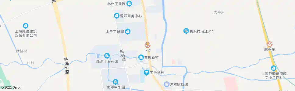 上海下沙_公交站地图_上海公交_妙搜公交查询2025