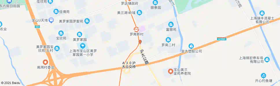 上海沪太公路杨南路(长浜)_公交站地图_上海公交_妙搜公交查询2025
