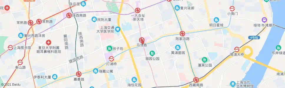 上海徐家汇路马当路_公交站地图_上海公交_妙搜公交查询2025