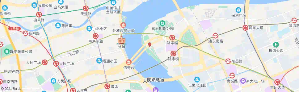 上海陆家嘴滨江大道_公交站地图_上海公交_妙搜公交查询2025