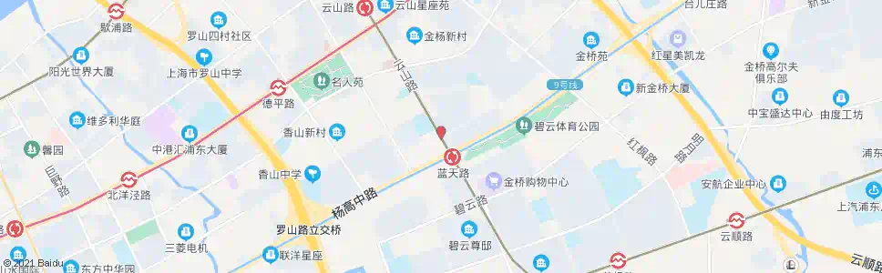 上海云山路银山路_公交站地图_上海公交_妙搜公交查询2025