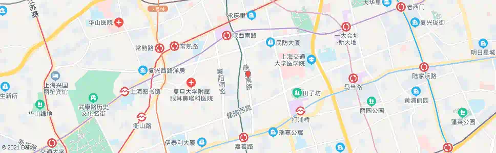 上海永嘉路陕西南路_公交站地图_上海公交_妙搜公交查询2025