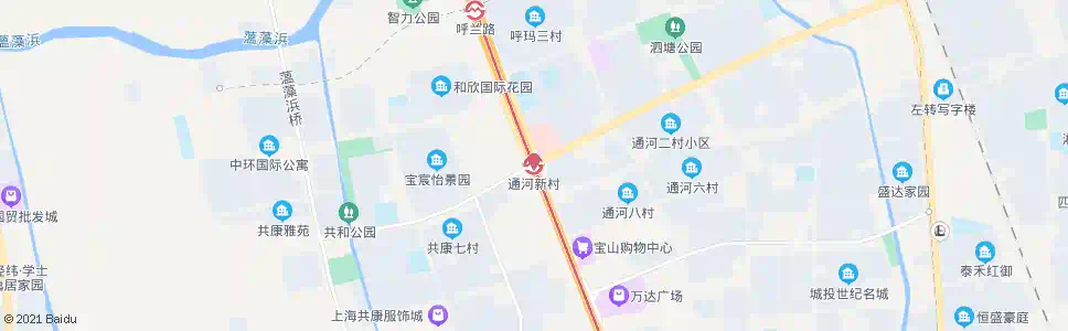 上海通河新村站_公交站地图_上海公交_妙搜公交查询2025