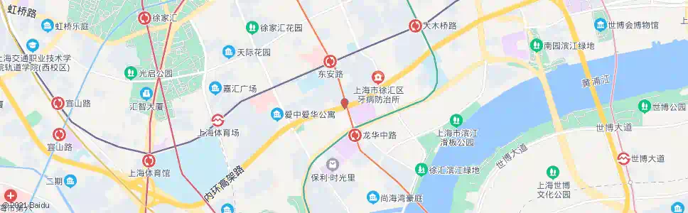 上海中山南二路东安路_公交站地图_上海公交_妙搜公交查询2025