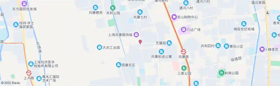 上海共康路长临路_公交站地图_上海公交_妙搜公交查询2025
