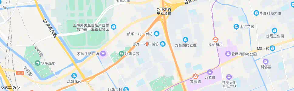 上海航华一村_公交站地图_上海公交_妙搜公交查询2025