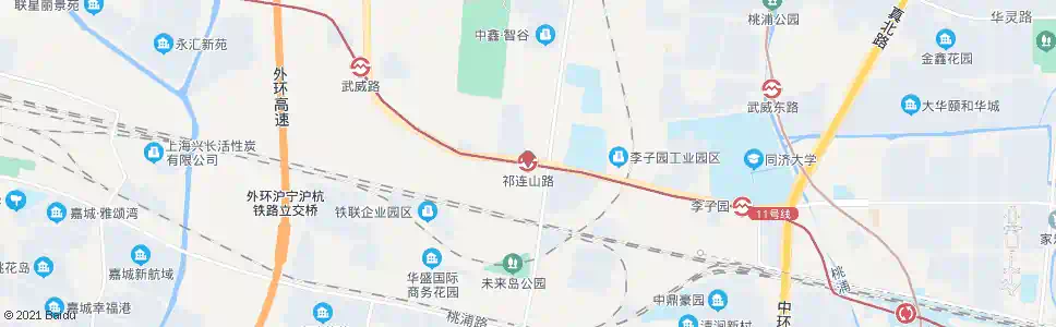 上海祁连山路站_公交站地图_上海公交_妙搜公交查询2025