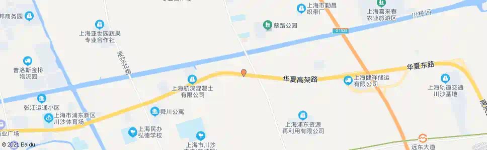 上海华夏东路川南奉公路_公交站地图_上海公交_妙搜公交查询2025