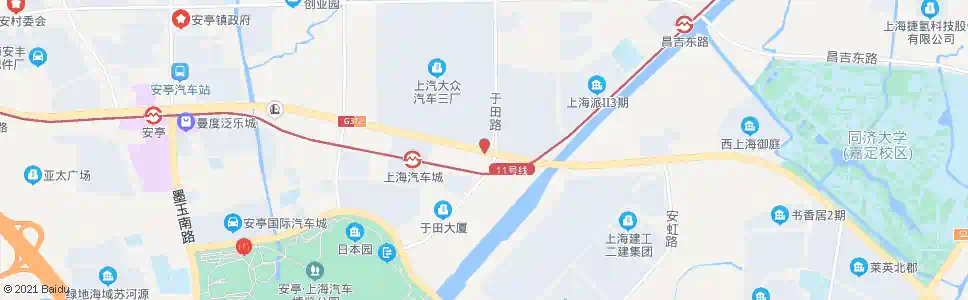 上海曹安路于田路_公交站地图_上海公交_妙搜公交查询2025