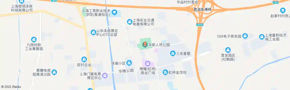 上海华新公园_公交站地图_上海公交_妙搜公交查询2025