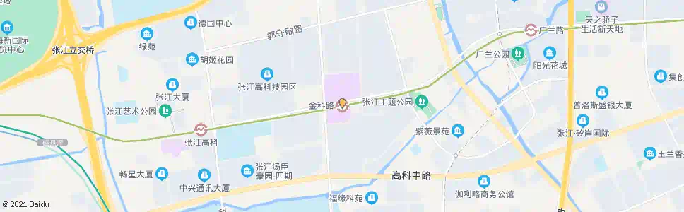上海金科路地铁站_公交站地图_上海公交_妙搜公交查询2025