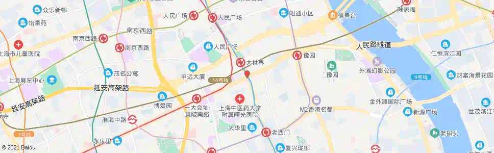 上海淮海中路西藏南路_公交站地图_上海公交_妙搜公交查询2025