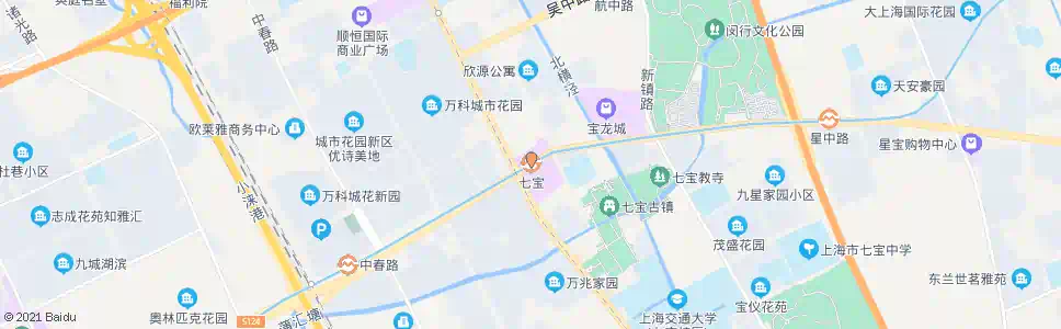 上海七宝_公交站地图_上海公交_妙搜公交查询2025