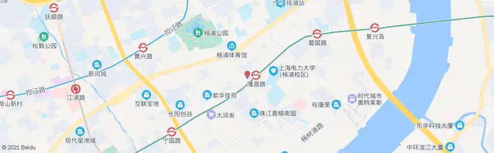 上海隆昌路长阳路_公交站地图_上海公交_妙搜公交查询2025